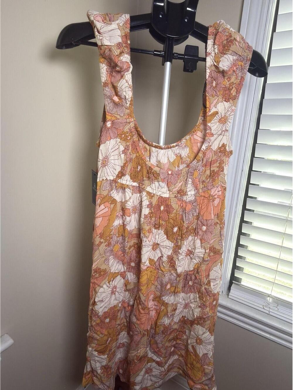Volcom Only Good Daze Dress Women’s XL Floral Mini Dress NWT Boho Retro - Picture 3 of 6